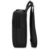 Чоловіча текстильна сумка-месенджер чорного кольору через плече Confident 77445 - 6