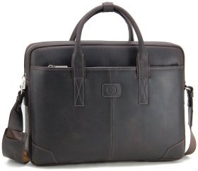 Чоловіча сумка для ноутбука до 15 дюймів із вінтажної шкіри коричневого кольору Tom Stone 77745