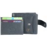 Мужское портмоне из фактурной кожи на кнопке со съемным блоком для карт Hammonds Flycatcher HF502 серого цвета 107945 modnotak фото - 4