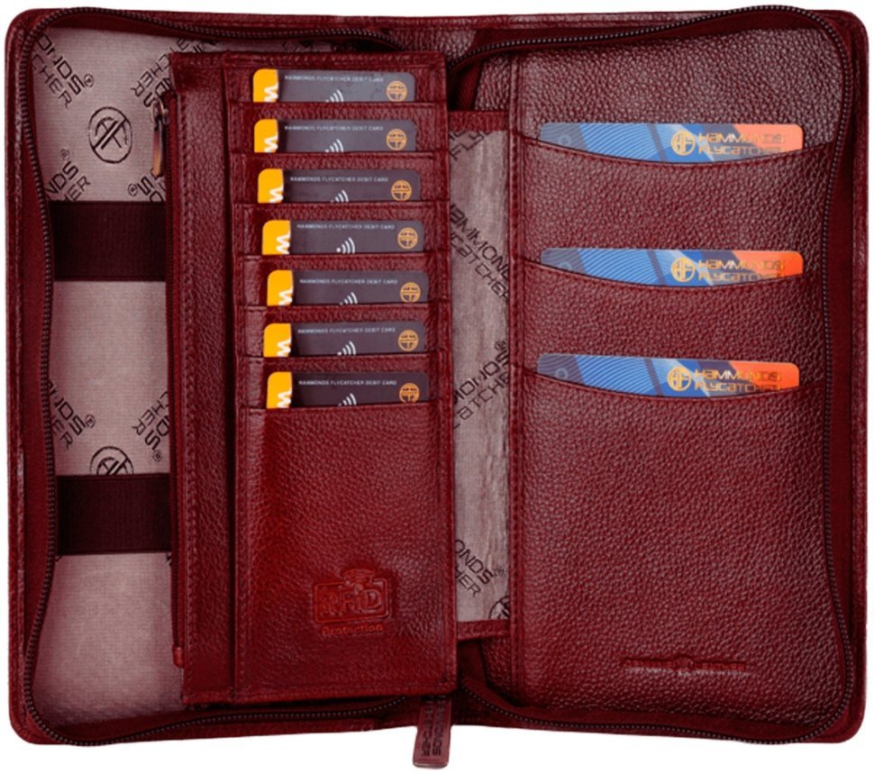 Шкіряне портмоне для подорожей з осередком для паспорта Hammonds Flycatcher PH601 коричневе 108045 modnotak фото №3
