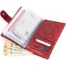 Шкіряне жіноче обкладинка для документів в червоному кольорі KARYA (440-019) - 4