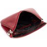Женский кожаный клатч красного цвета с плечевым ремешком Grande Pelle (13000) - 8