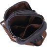 Средний мужской рюкзак-слинг из черного текстиля Vintage 2422148 - 4