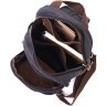 Средний мужской рюкзак-слинг из черного текстиля Vintage 2422148 - 5