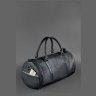 Шкіряна дорожня сумка-барильце чорного кольору Harper Krast 78545 - 2