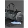 Шкіряна дорожня сумка-барильце чорного кольору Harper Krast 78545 - 5