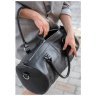 Кожаная дорожная сумка-бочонок черного цвета Harper Krast 78545 - 8