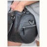 Шкіряна дорожня сумка-барильце чорного кольору Harper Krast 78545 - 10
