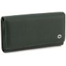 Шкіряний гаманець зеленого кольору на кнопці ST Leather (16667) - 1