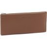 Тонкий коричневий жіночий гаманець з натуральної шкіри на блискавці Marco Coverna 68645 - 1