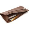 Тонкий коричневий жіночий гаманець з натуральної шкіри на блискавці Marco Coverna 68645 - 6