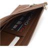 Тонкий коричневий жіночий гаманець з натуральної шкіри на блискавці Marco Coverna 68645 - 7