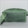 Вінтажна жіноча сумка-бананка з натуральної шкіри зеленого кольору BlankNote 78945 - 4