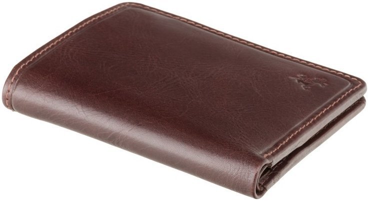 Коричневое мужское портмоне маленького размера из натуральной кожи без монетницы Visconti Xavi 69045
