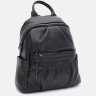 Шкіряний жіночий рюкзак середнього розміру в універсальному чорному кольорі Ricco Grande (59145) - 2