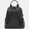 Шкіряний жіночий рюкзак середнього розміру в універсальному чорному кольорі Ricco Grande (59145) - 3