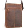 Вертикальная мужская сумка для ноутбука из винтажной кожи светло-коричневого цвета Visconti Vesper 69145 - 4