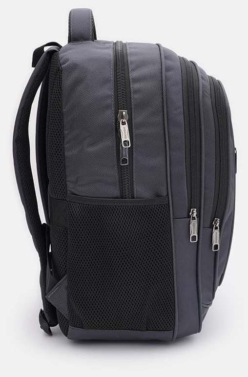 Текстильный мужской рюкзак серого цвета Aoking 89145 modnotak фото №4