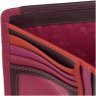 Средний женский кошелек из натуральной кожи фиолетового-розового цвета с монетницей Visconti 69245 - 12