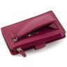 Средний женский кошелек из натуральной кожи фиолетового-розового цвета с монетницей Visconti 69245 - 5