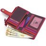 Средний женский кошелек из натуральной кожи фиолетового-розового цвета с монетницей Visconti 69245 - 8