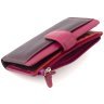 Средний женский кошелек из натуральной кожи фиолетового-розового цвета с монетницей Visconti 69245 - 6