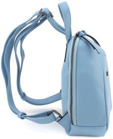 Жіночий блакитний рюкзак невеликого розміру з натуральної шкіри KARYA 69745