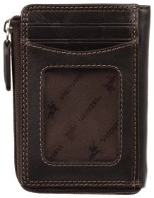 Коричневый картхолдер маленького размера из натуральной кожи Visconti Shard 70746