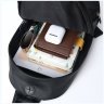 Текстильна чоловіча сумка рюкзак через плече Confident 90746 Чорна modnotak фото - 10