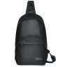 Текстильна чоловіча сумка рюкзак через плече Confident 90746 Чорна modnotak фото - 13