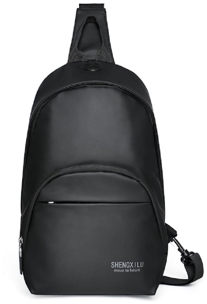 Текстильна чоловіча сумка рюкзак через плече Confident 90746 Чорна modnotak фото №13