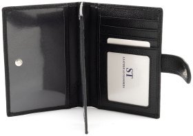 Обкладинка шкіряна для документів, паспорта та карток ST Leather 90846 чорний колір