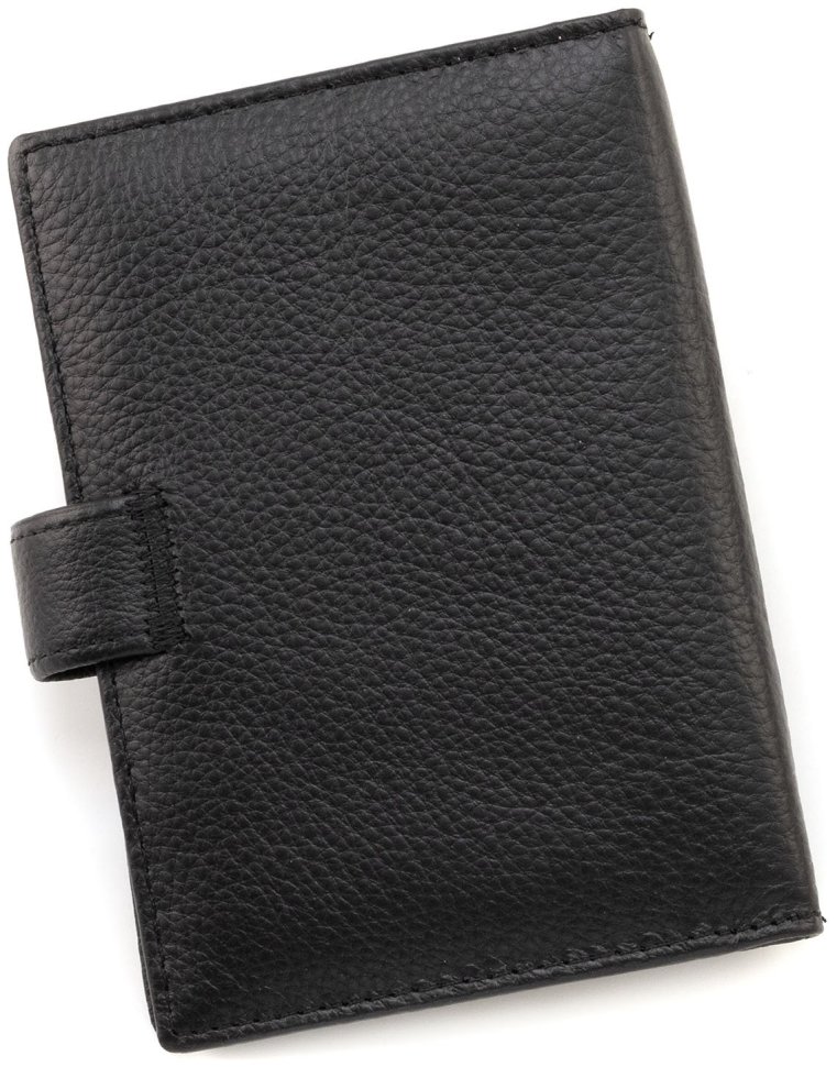 Обложка кожаная для документов, паспорта и карточек  ST Leather 90846 черный цвет modnotak фото №3