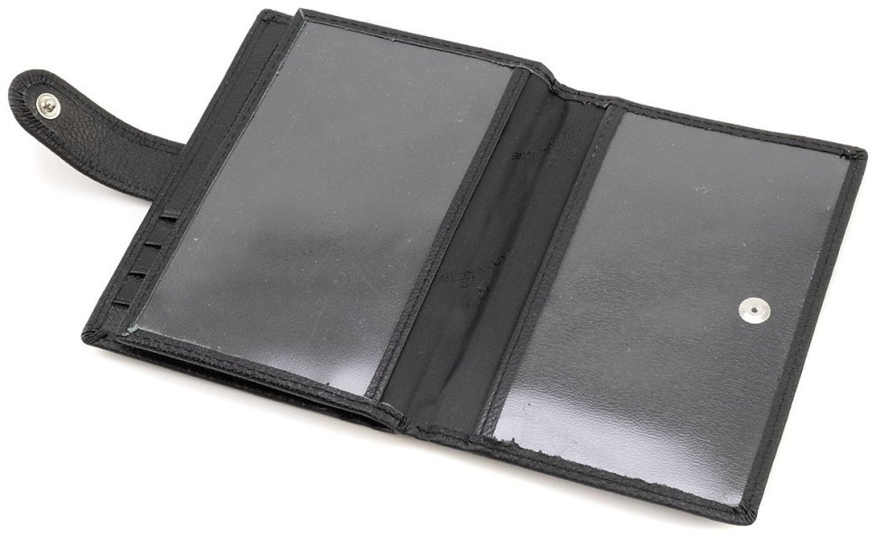 Обложка кожаная для документов, паспорта и карточек  ST Leather 90846 черный цвет modnotak фото №4