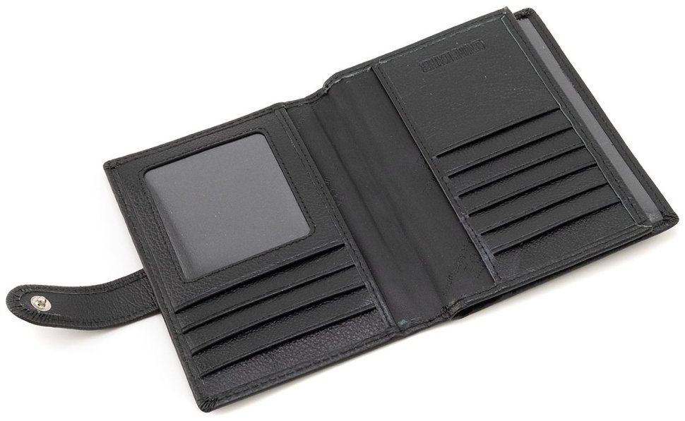 Обложка кожаная для документов, паспорта и карточек  ST Leather 90846 черный цвет modnotak фото №5