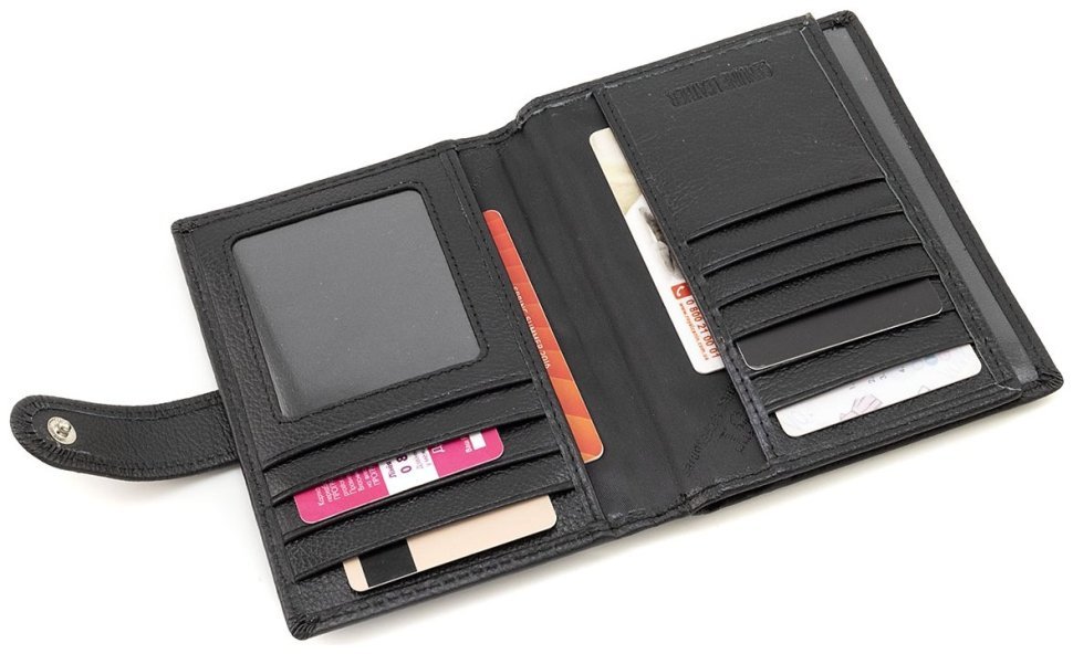 Обложка кожаная для документов, паспорта и карточек  ST Leather 90846 черный цвет modnotak фото №6