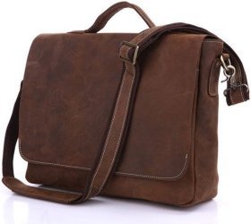 Кожаный мужской портфель с отделением под ноутбук VINTAGE STYLE (14092)