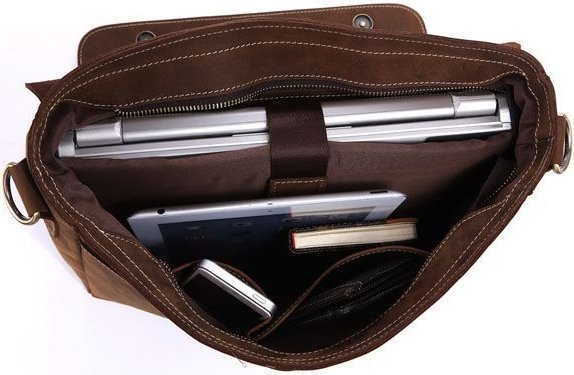 Кожаный мужской портфель с отделением под ноутбук VINTAGE STYLE (14092)