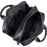 Вместительная деловая кожаная сумка черного цвета VINTAGE STYLE (14419) - 9