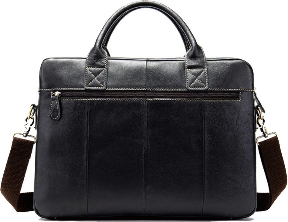 Кожаная мужская сумка для ноутбука черного цвета VINTAGE STYLE (14662)
