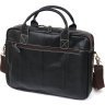 Кожаная мужская сумка для ноутбука черного цвета VINTAGE STYLE (14662) - 5