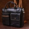 Кожаная мужская сумка для ноутбука черного цвета VINTAGE STYLE (14662) - 10