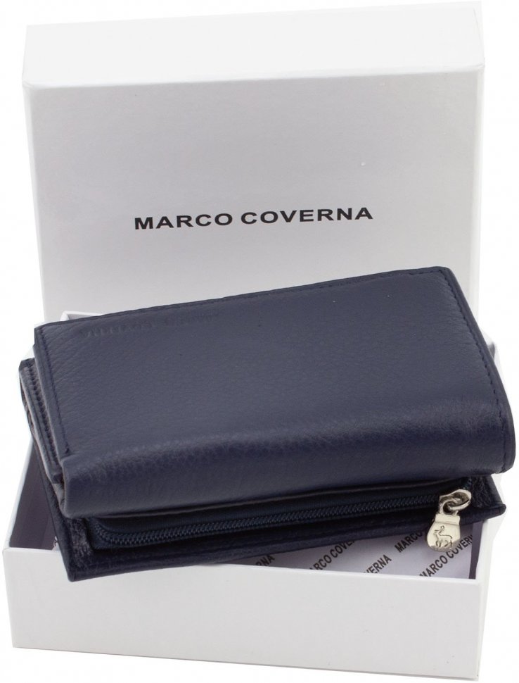 Маленький жіночий шкіряний гаманець на магнітах Marco Coverna (17999)