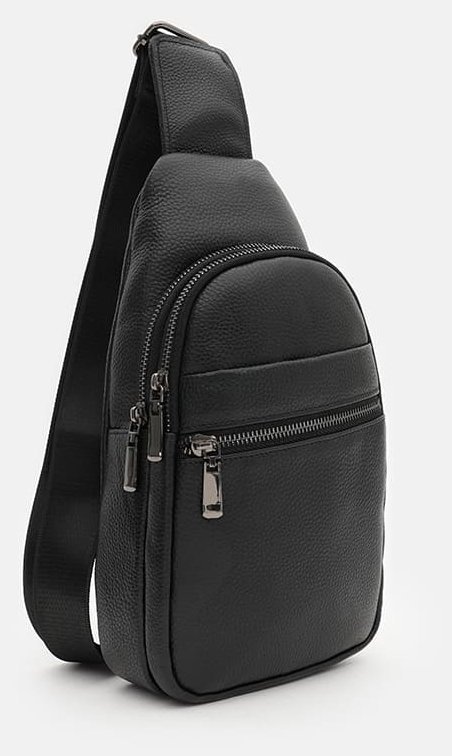 Вместительная мужская сумка рюкзак из натуральной кожи флотар Borsa Leather 91946 черного цвета фото №2 Вместительная мужская сумка рюкзак из натуральной кожи флотар Borsa Leather 91946 черного цвета modnotak фото №2