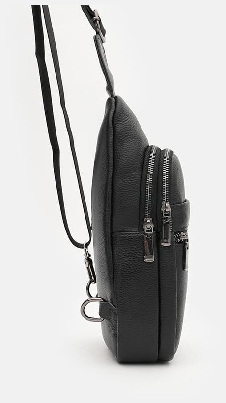 Вместительная мужская сумка рюкзак из натуральной кожи флотар Borsa Leather 91946 черного цвета фото №4 Вместительная мужская сумка рюкзак из натуральной кожи флотар Borsa Leather 91946 черного цвета modnotak фото №4