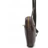 Средняя коричневая мужская сумка-рюкзак из натуральной кожи на одно плечо TARWA (19805) - 4