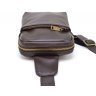 Средняя коричневая мужская сумка-рюкзак из натуральной кожи на одно плечо TARWA (19805) - 7