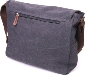 Мужская черная текстильная сумка-мессенджер Vintage (2421240)