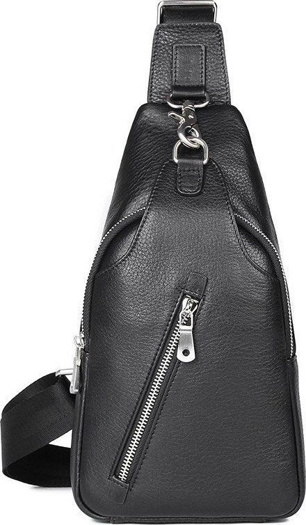 chernyj muzhskoj sling ryukzak srednego razmera vintage style 14973
