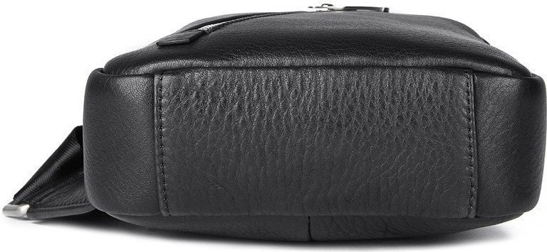 Черный мужской слинг - рюкзак среднего размера VINTAGE STYLE (14973)